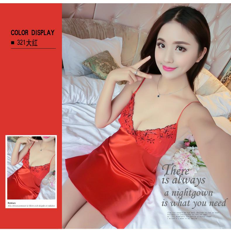 VÁY NGỦ LỤA REN 2 DÂY SEXY_MÃ 03