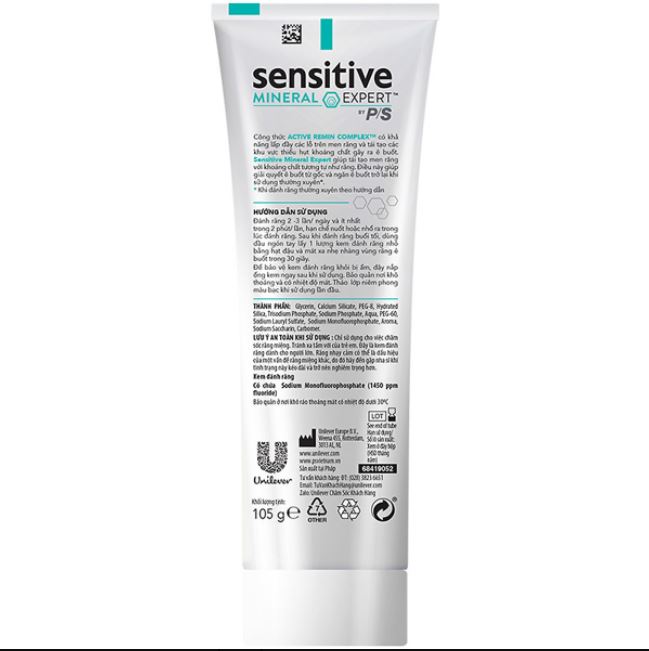 Kem Đánh Răng P/S Sensitive Expert Mineral Original 100g - Giảm Ê Buốt