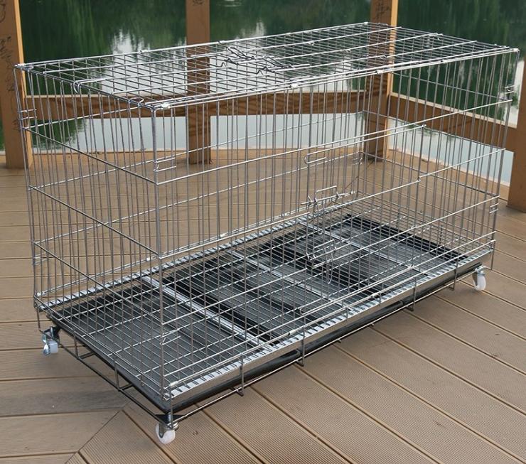 [HCM]Lồng 1 Mét 3 Dành Cho Chó Lớn Kích Thước 130x60x70cm Có Bánh Xe