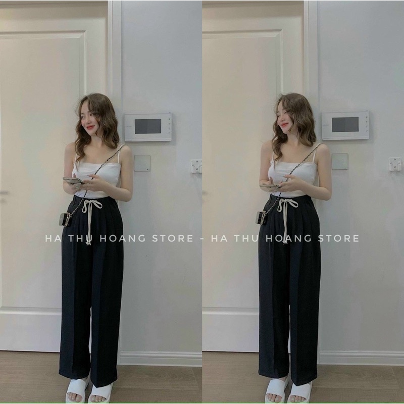Quần ống rộng cạp chun mã mới(56)/ chất vải ruby xuất hàn cao cấp