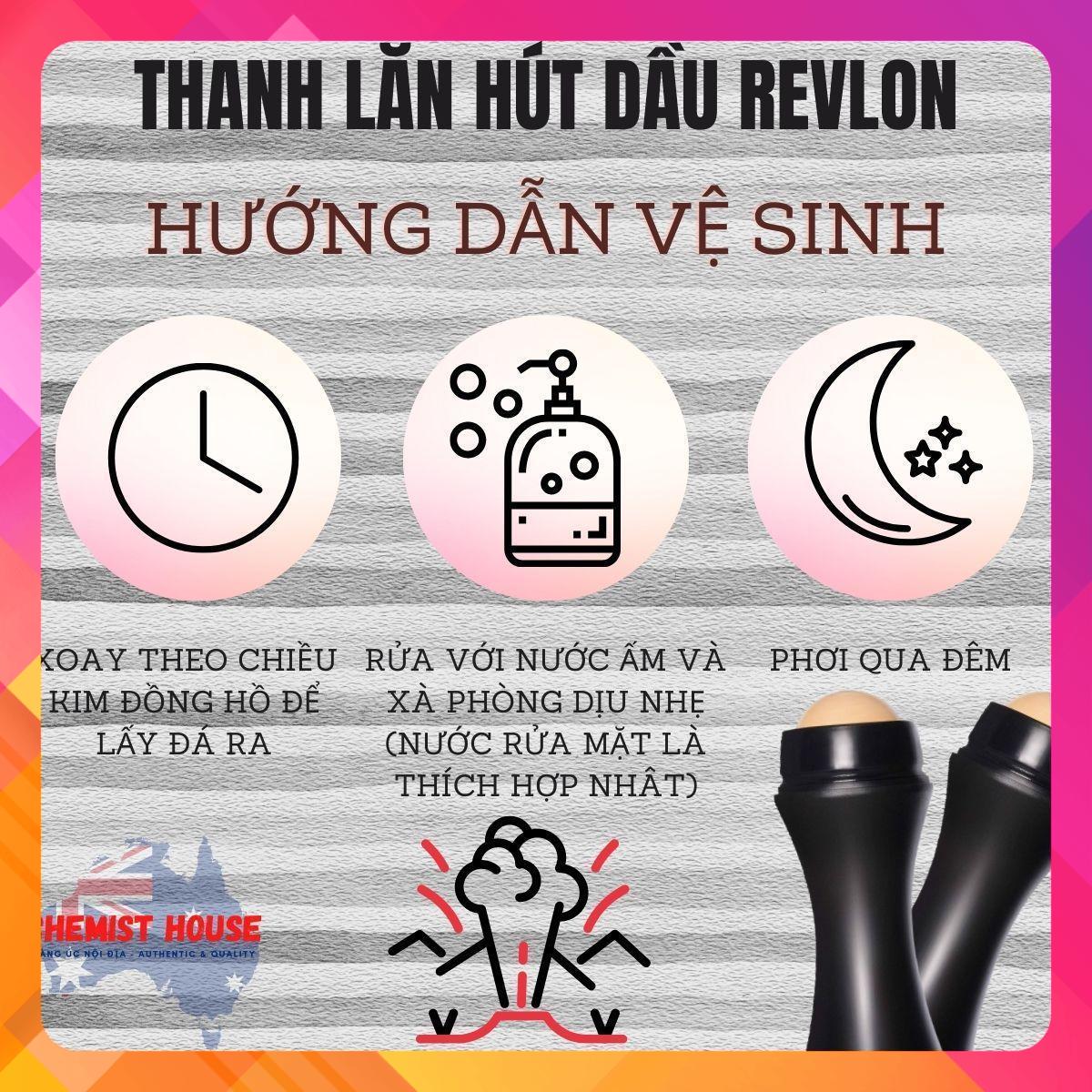 [Hàng chuẩn Úc] Thanh lăn hút dầu Revlon từ núi đá lửa