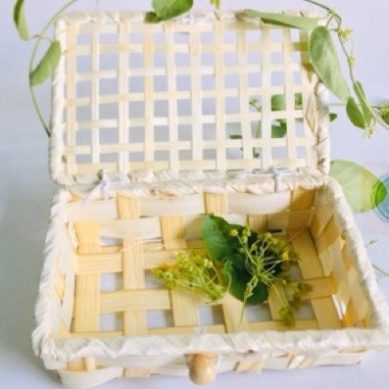 Hộp Đựng quà bằng tre đan size 26x26