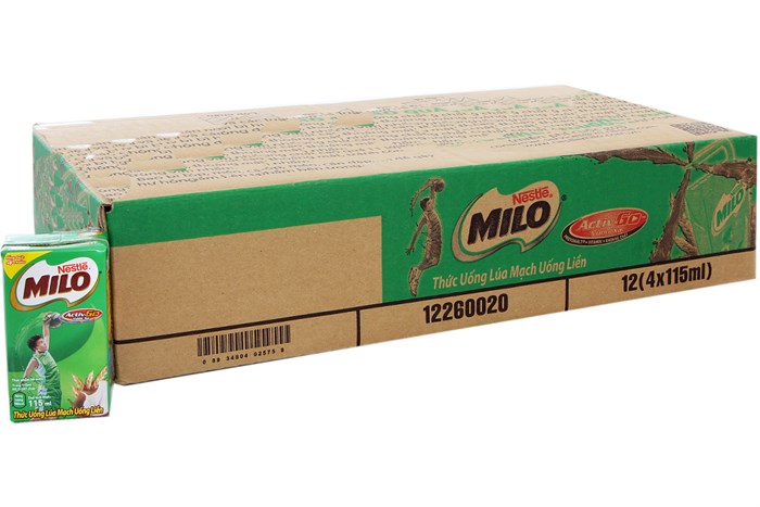 Thùng 48 hộp thức uống lúa mạch Milo  115ml - thùng lóc nhỏ