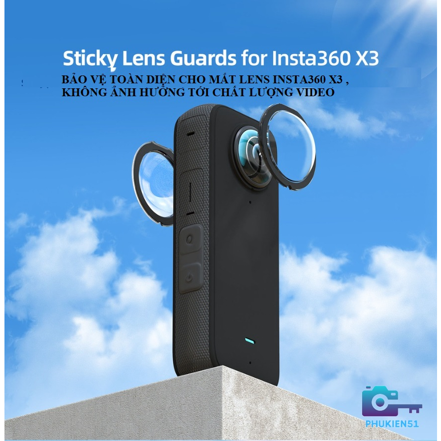 Lens Guards bảo vệ ống kính camera Insta360 ONE X2 X3- Sticky Lens Guards