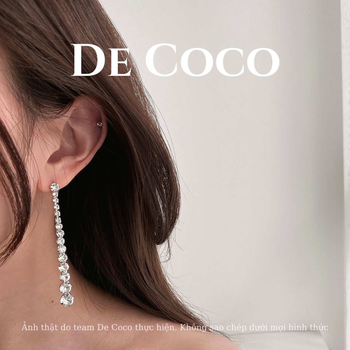 Khuyên tai đá dài De Coco