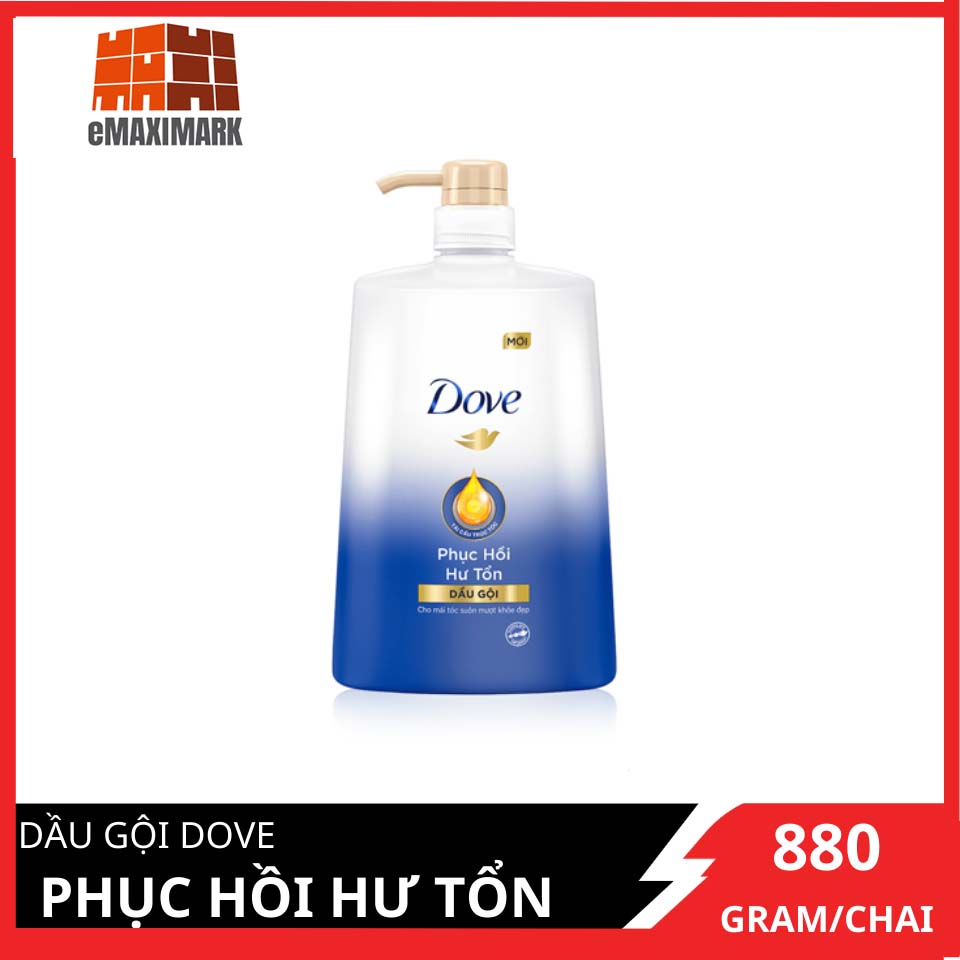 [HCM ship 2h] Dầu Gội Dove Phục Hồi Hư Tổn Chai 880G