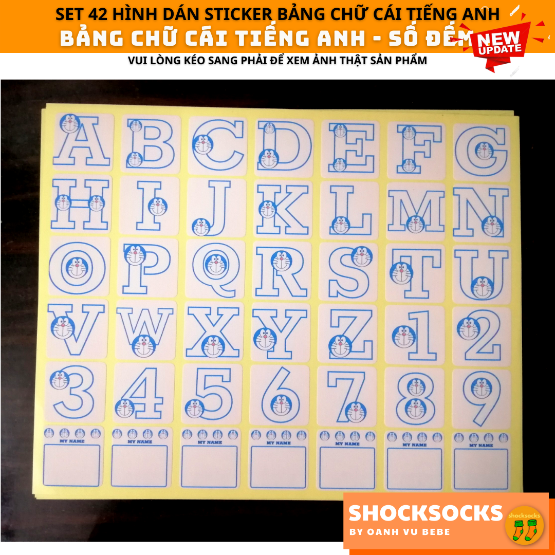 🔥42 HÌNH DÁN STICKER BẢNG CHỮ CÁI ABC 🔥