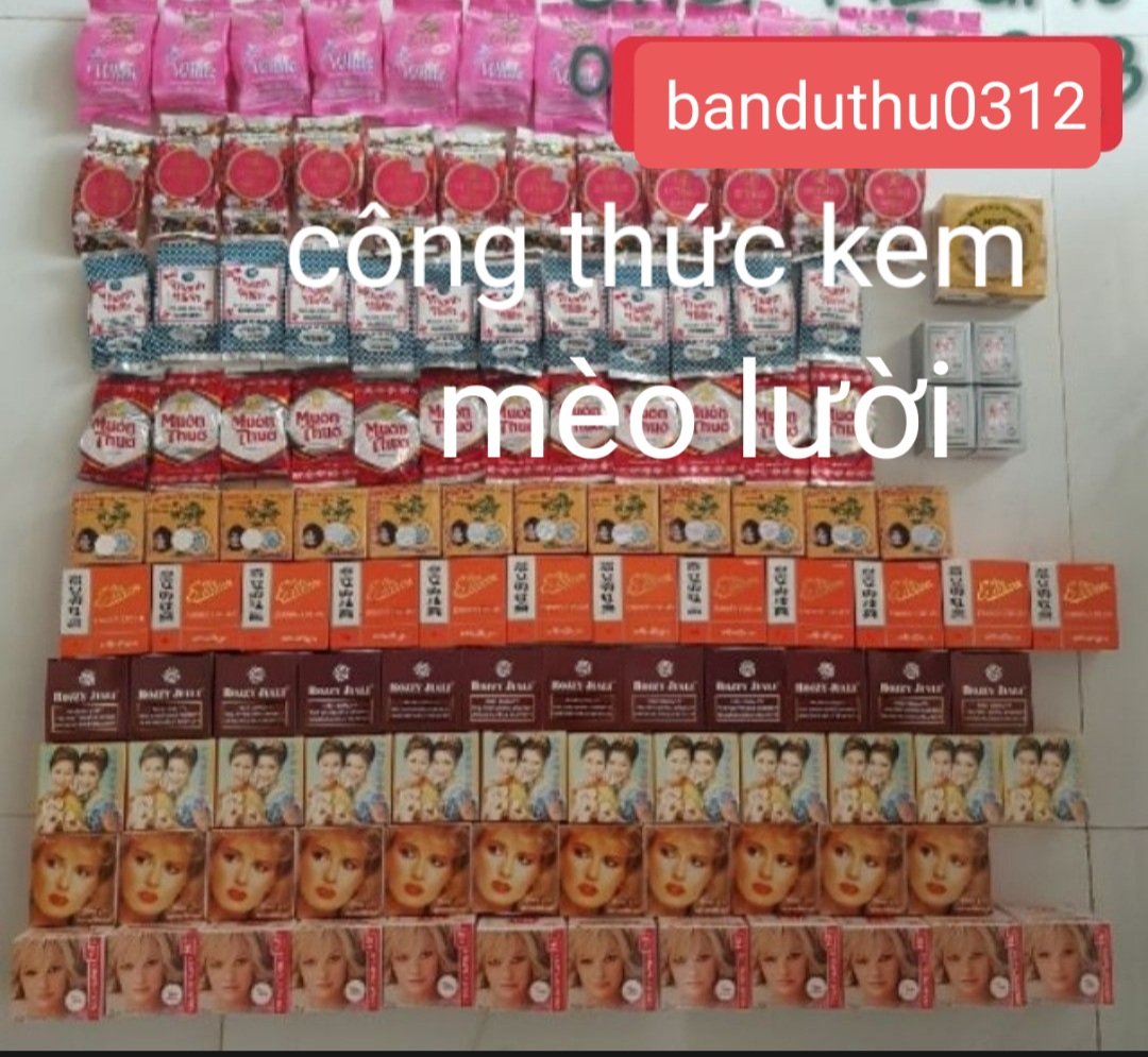 công thức kem trắng da mèo lười kem cốt thái (nguyên liệu kem trộn)