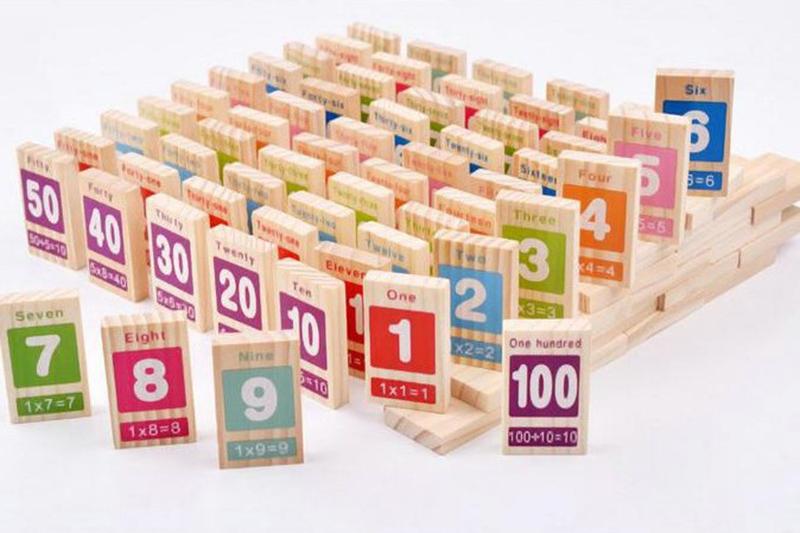 Bộ Domino 100 Số Học Kèm Tiếng Anh Cho Bé