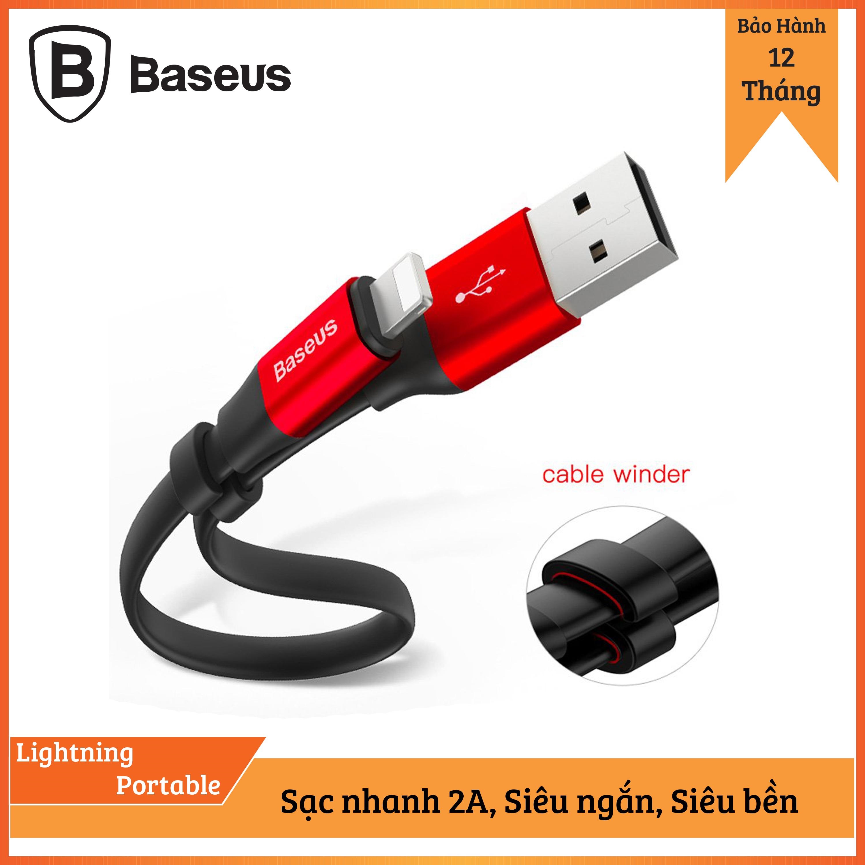 Cáp sạc và truyền dữ liệu Baseus Lightning Portable 23cm -A&T Stores