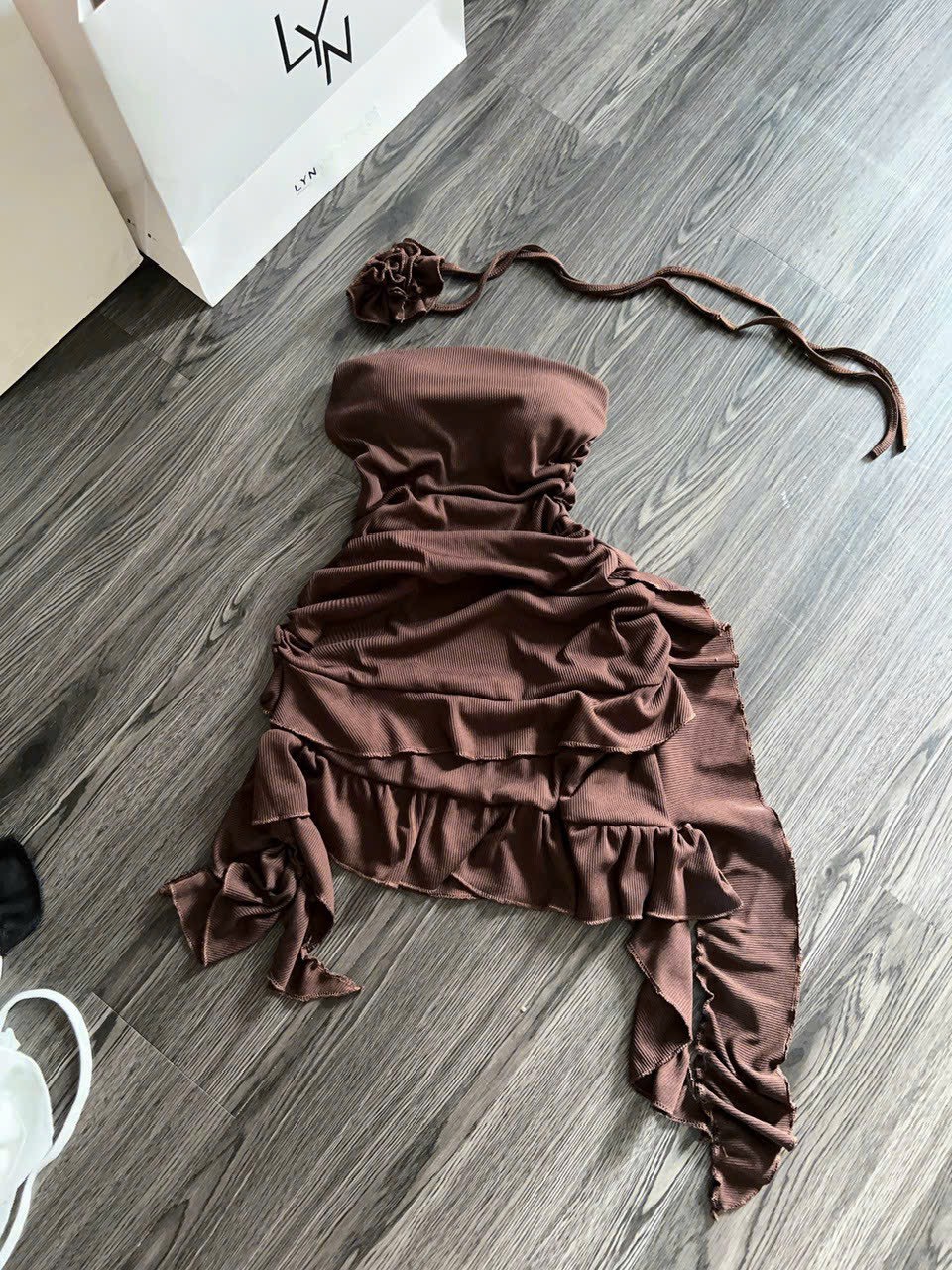 đầm body cúp tua rua 2 bênLL