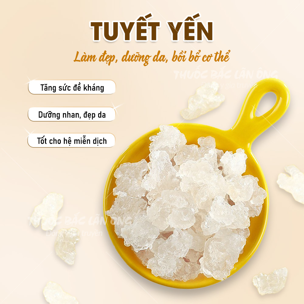 Tuyết yến kéo sợi Vân Nam 100g, tuyết liên tử, trắng, đẹp, nguyên liệu nấu chè dưỡng nhan