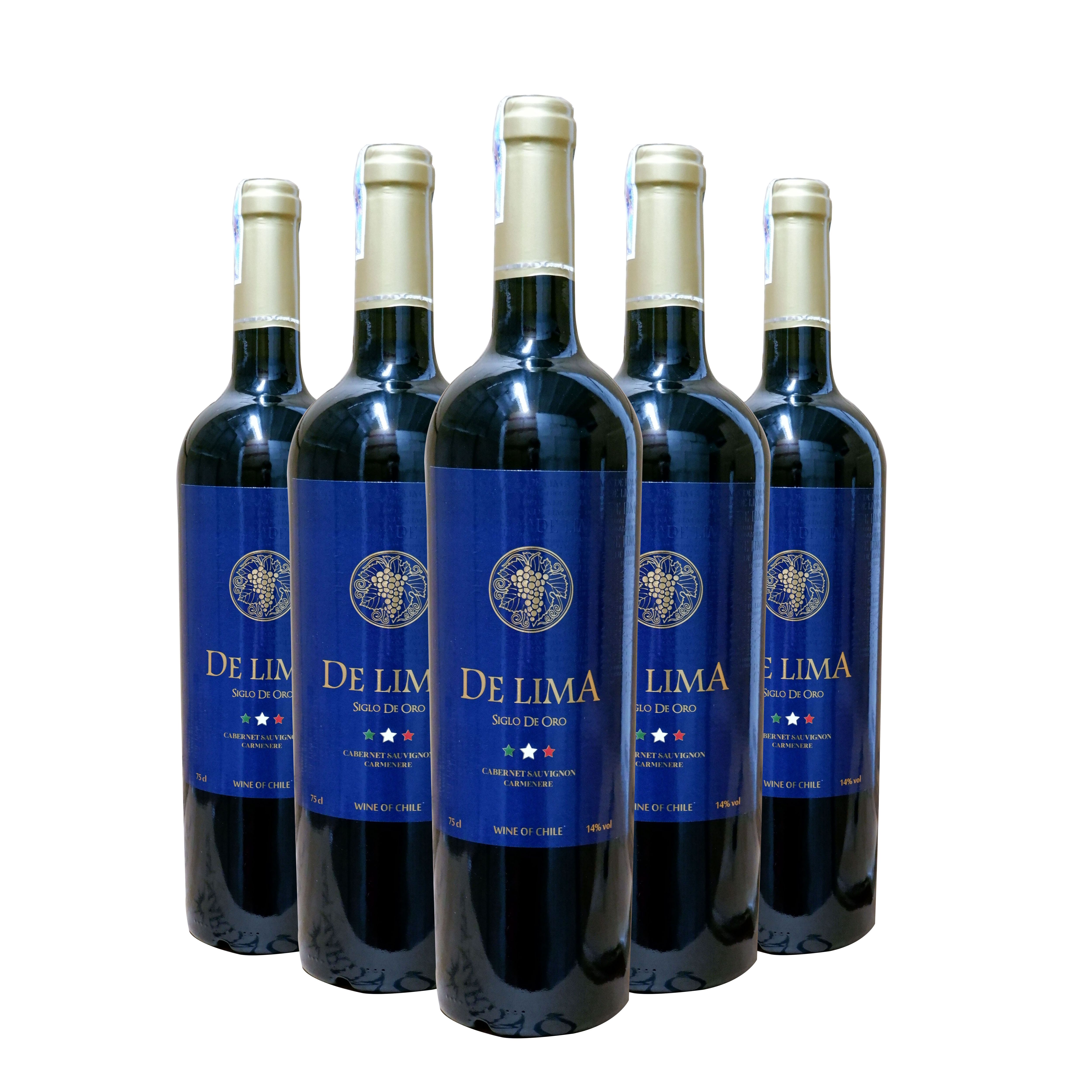 [Nhập khẩu chính hãng] Set quà tặng 6 chai vang Chile De Lima