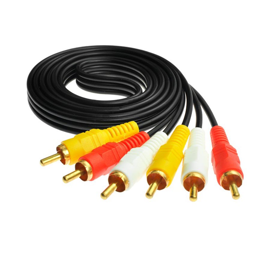 Cáp AV RCA dây AV 6 đầu hoa sen dài 1,5m