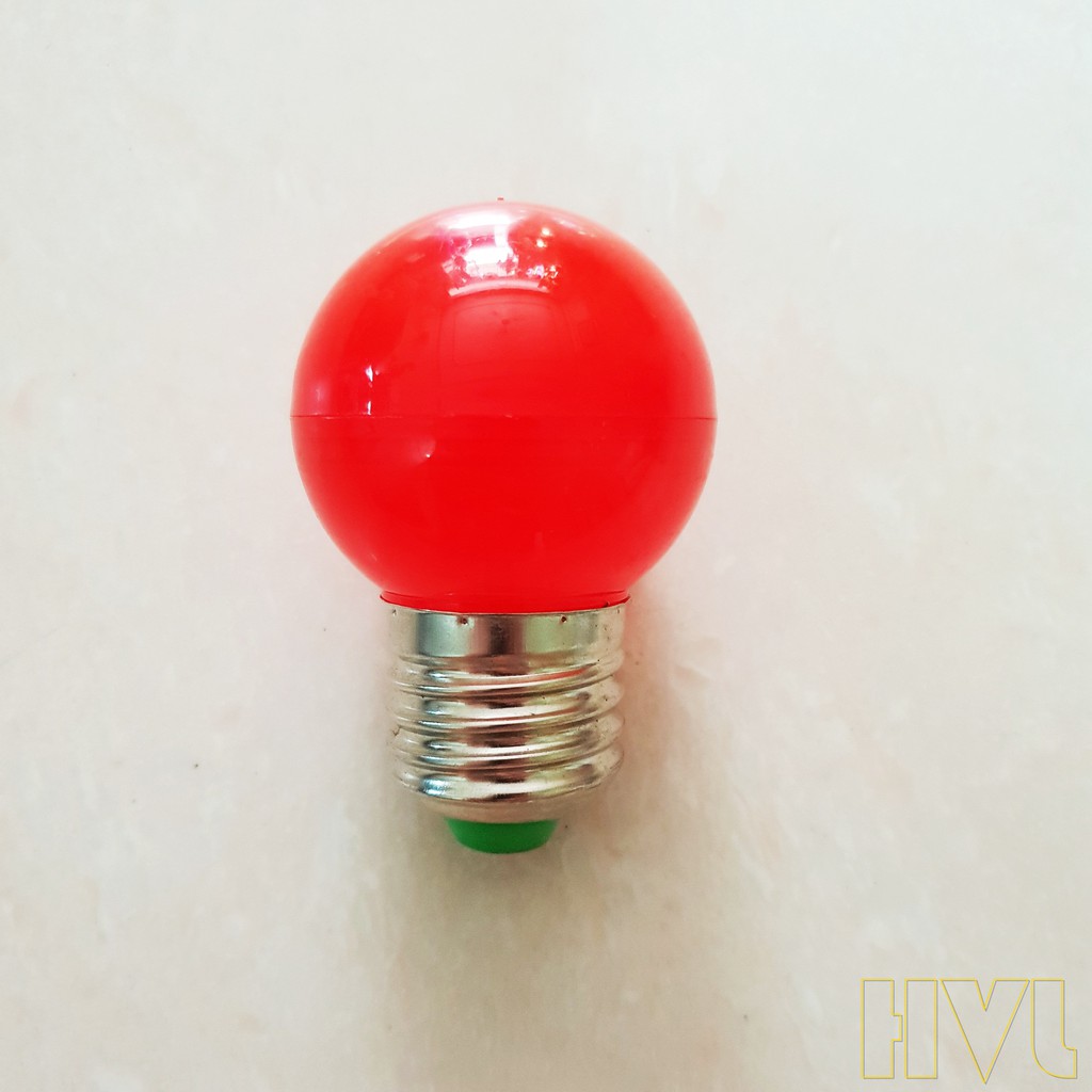 Bóng đèn led hình  quả chanh 1w ánh sáng đỏ để thắp trang trí, thắp ban thờ, điện thờ...