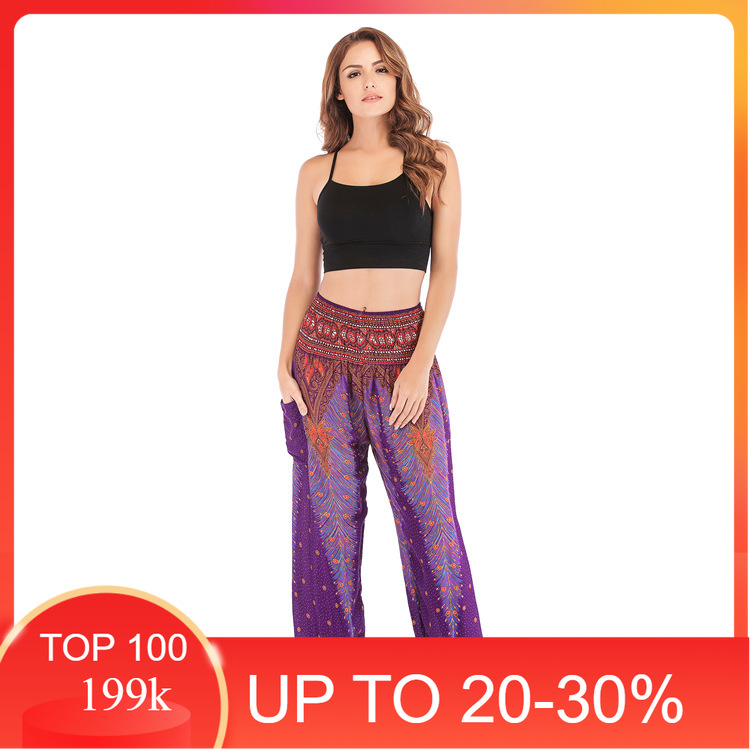 Quần alibaba, yoga, harem, boho mặc nhà, thể thao H00111