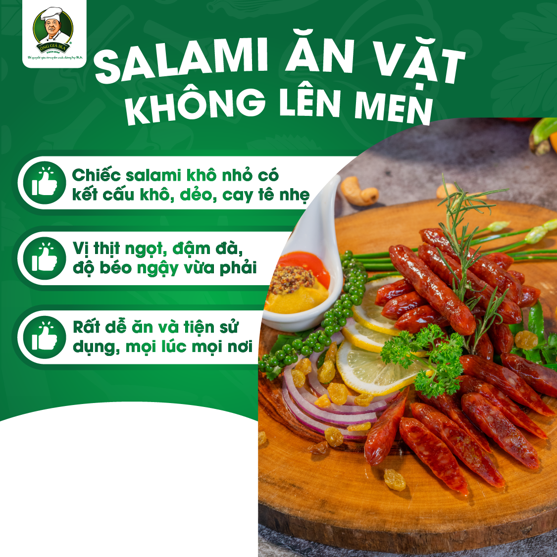 [ Chỉ giao HCM & Hà Nội ] Salami khô 100g Ông già Ika