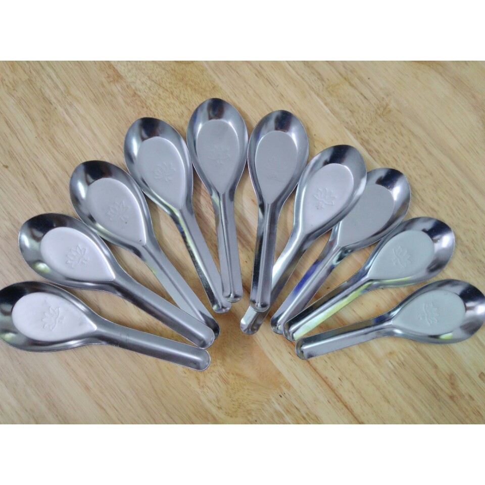 COMBO 10 thìa phở inox loại dày đẹp