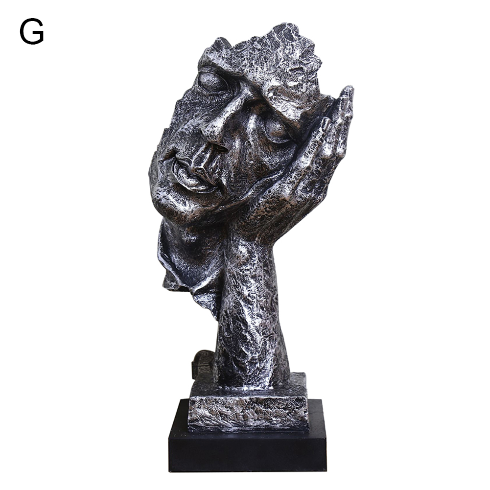 Tượng Decor Gương Mặt Không Nghe 3D (Màu Vàng - Bạc)