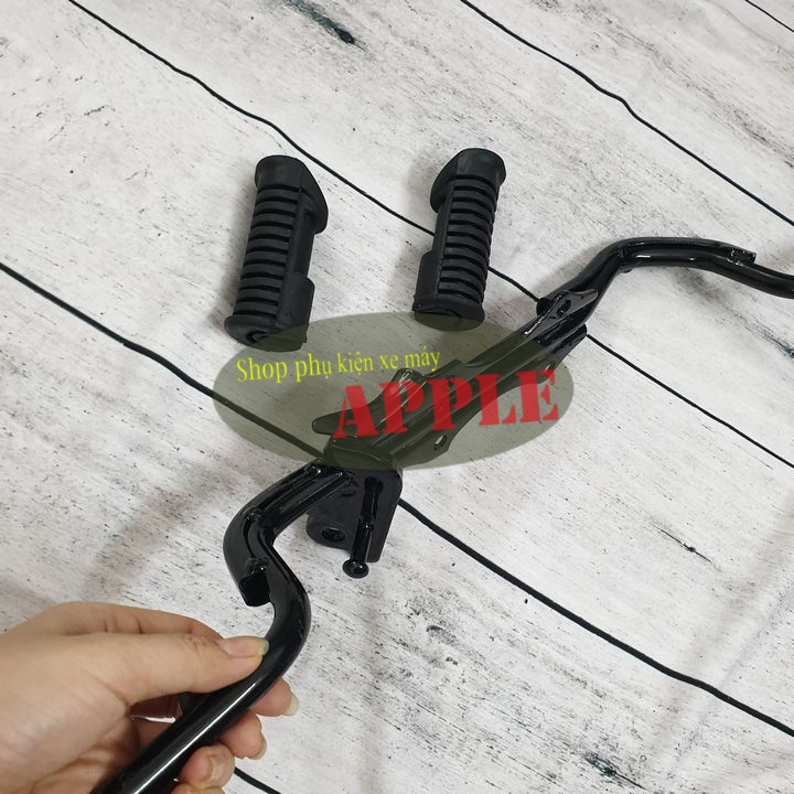 [ QUÀ TẶNG ĐÔI GÁC CHÂN CAO SU ] Gác chân gập gù - gác chân giữa xe  Wave Alpha, RS, S100 , phụ tùng xe máy