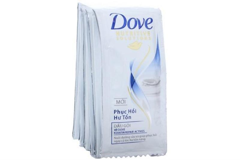 Combo 50 gói sữa tắm Dove dưỡng ẩm dịu mát 6g tặng hai túi đựng simili nhập khẩu