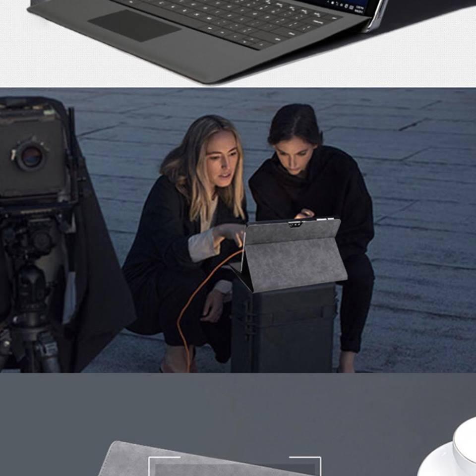 Bao da, túi da chống sốc chuyên dụng cho Surface Pro 4, 5, 6