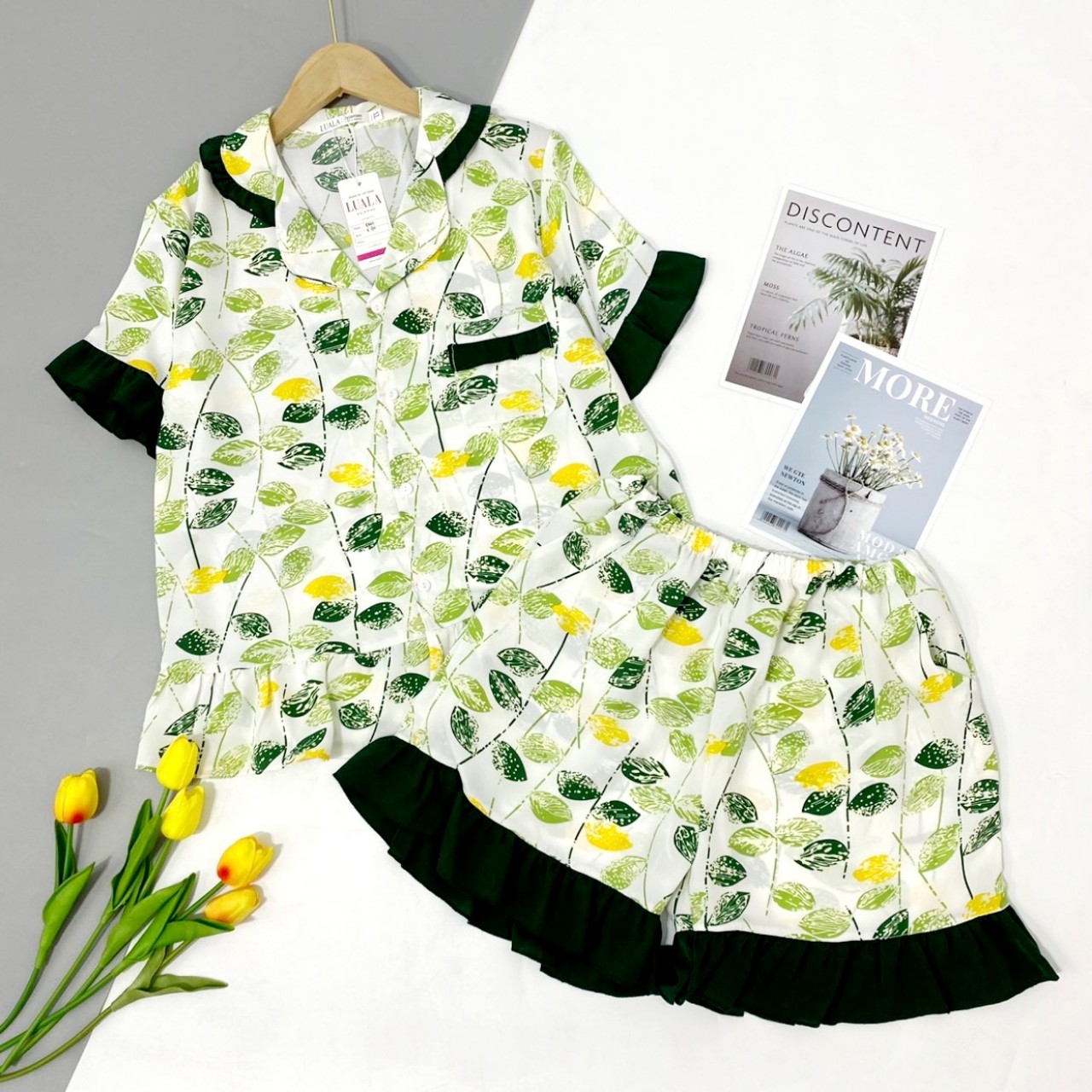 Pijama lụa đùi ❤️lụa mango phối hàn❤️mềm mịn thoáng mát❤️phối cổ 2 lớp độc đẹp❤️co giãn nhẹ❤️full size