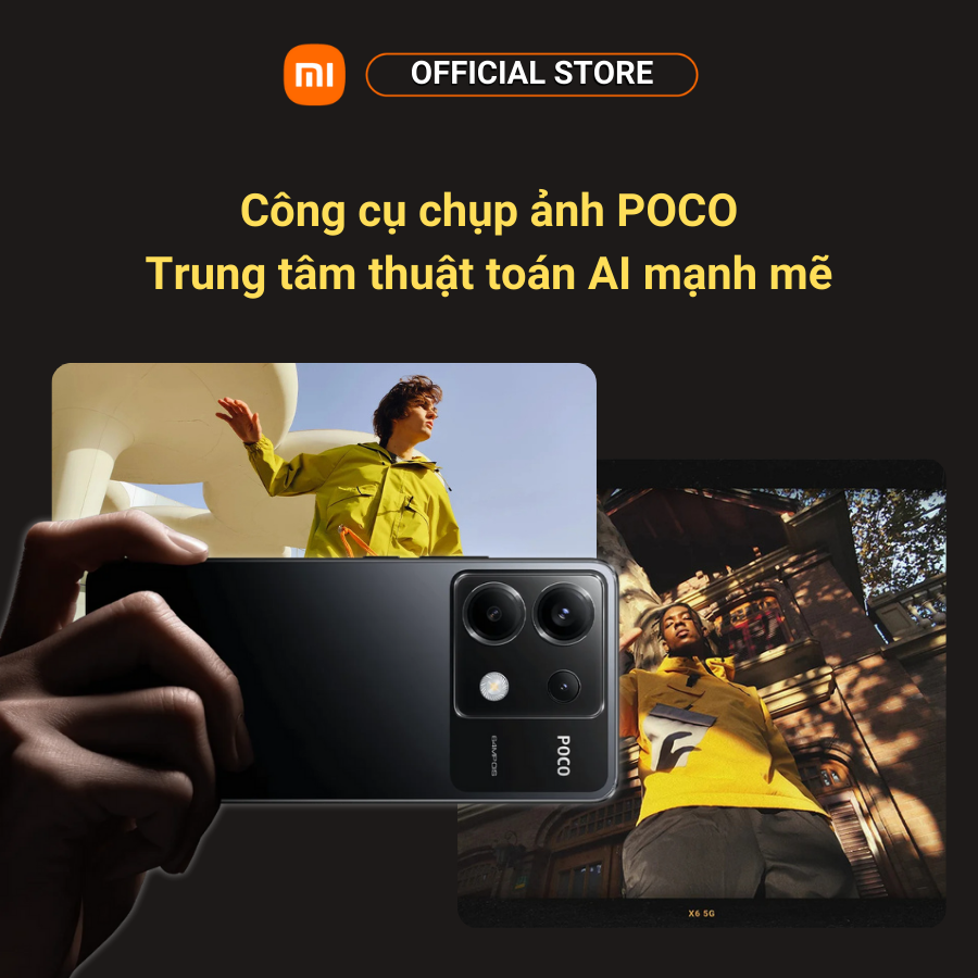Điện thoại thông minh POCO X6 5G (8+256GB | 12+256GB) | AMOLED 120Hz | Snapdragon 7s Gen2 | 3 Camera 64MP | 5100mAh
