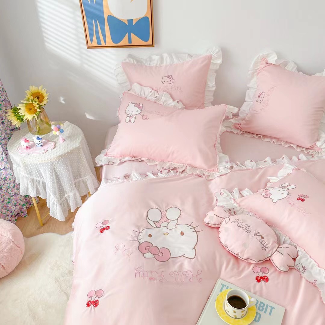🎀 Bộ chăn ga gối lụa Hello Kitty 🎀