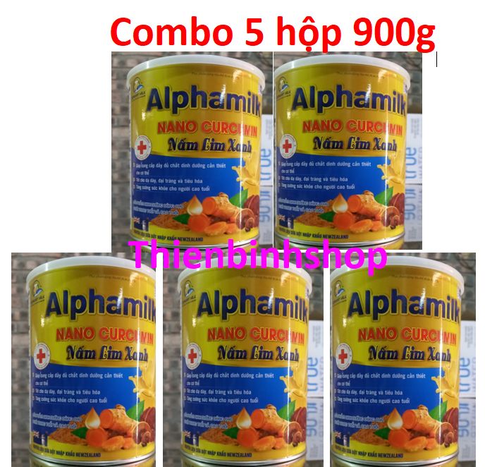 [Combo 5hộp 900gr] Sữa nghệ Nanocurcumin Nấm Lim Xanh. HSD 2026
