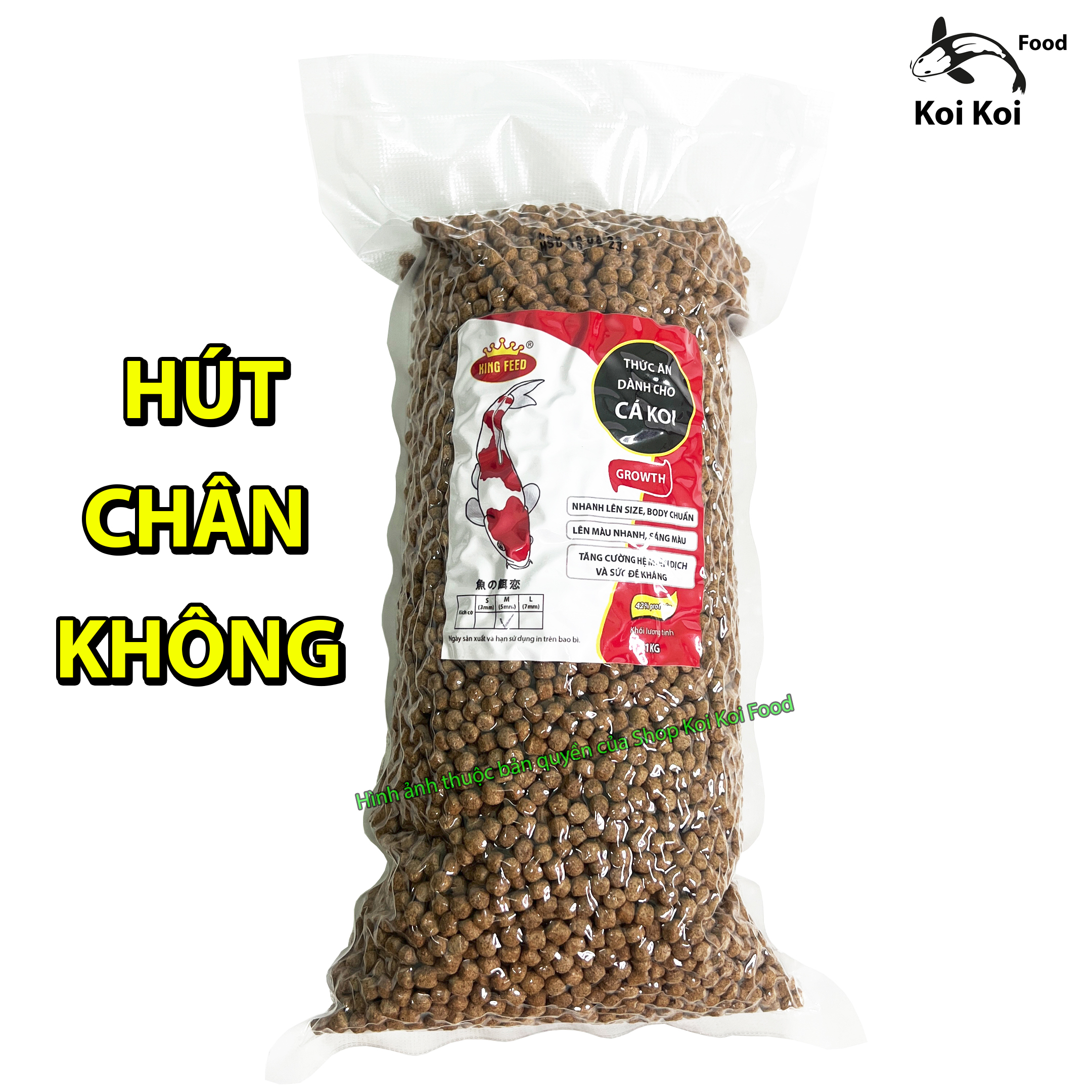 Cám Cá Koi KING FEED (Hút Chân Không) - Thức Ăn Cho Cá Koi Hàng Chuẩn