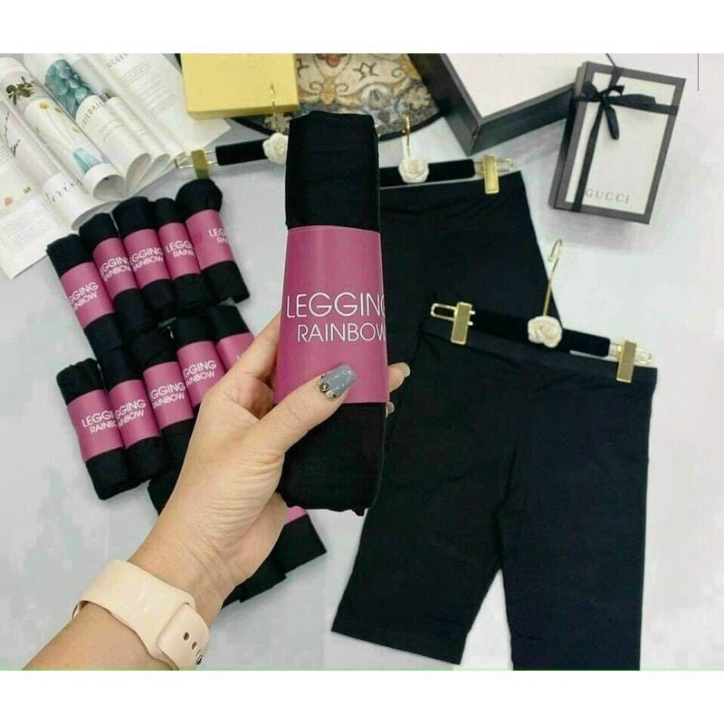 Quần Legging Lửng Nữ - Short Ngố Cạp Chun Chất Liệu Co Giãn, Mềm Mịn