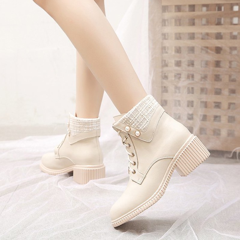 Boot Nữ Martin phong cách Nhật Bản Cao Gót 5P