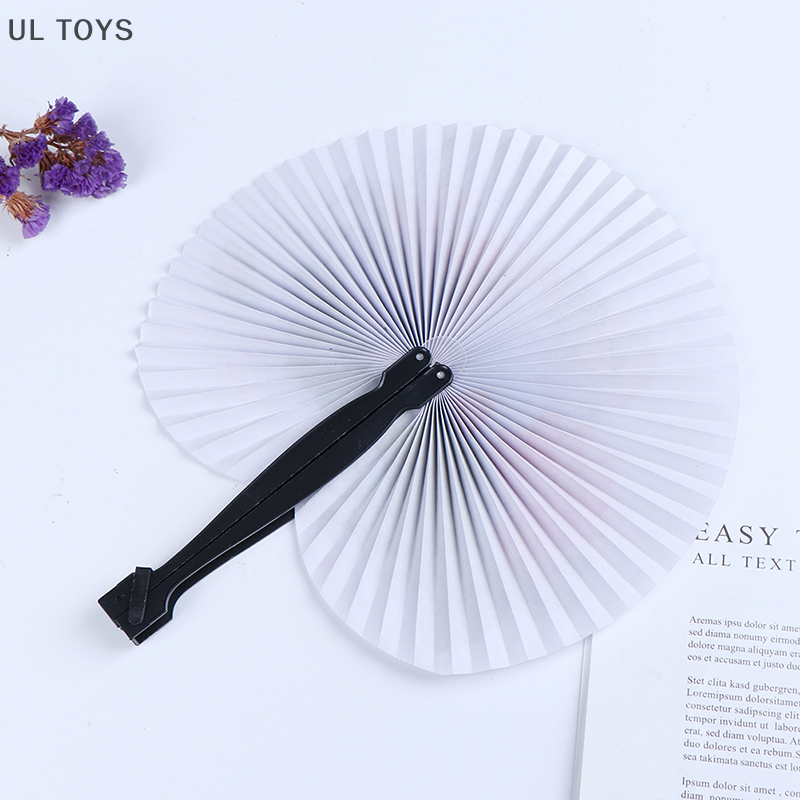 UL TOYS🔥 Quạt cầm tay mùa hè Quạt cầm tay gấp gọn Trung Quốc quà tặng trang trí bằng giấy in