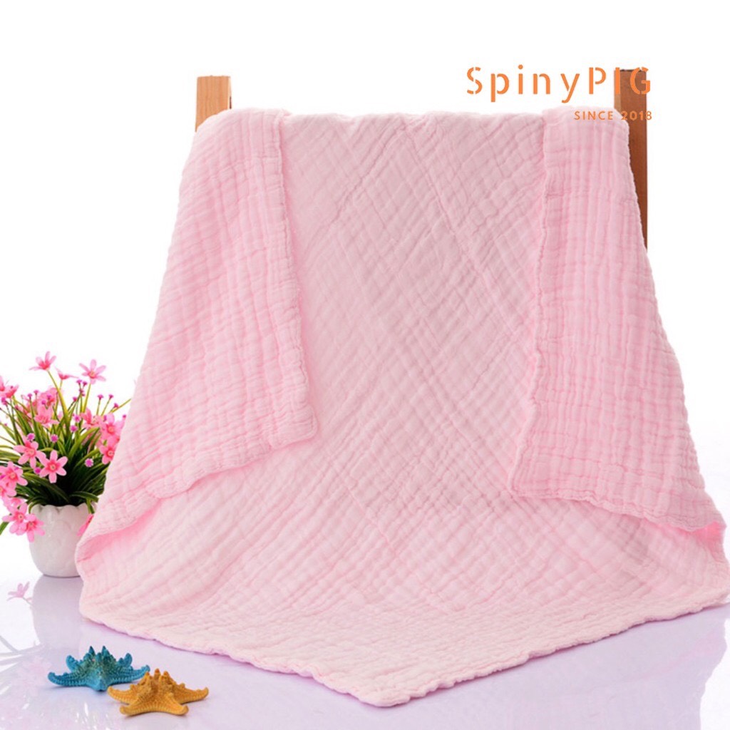 Khăn tắm xô / chăn đắp 6 lớp màu trơn, kt 105x105cm