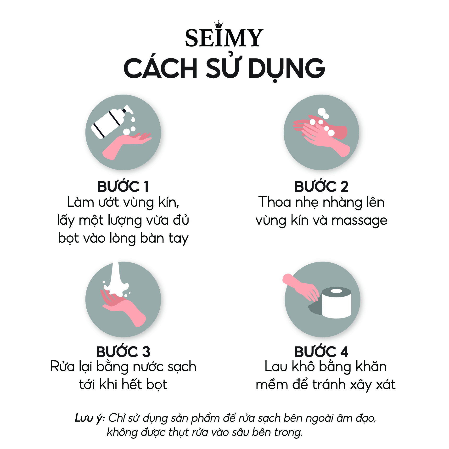 Dung dịch vệ sinh dạng gel SEIMY - Secret Love Solution 100ml