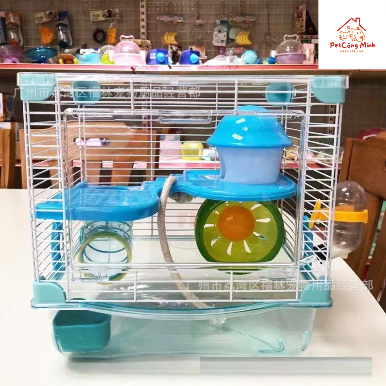 Sports mushroom cage. Hamster cage. authentic full box