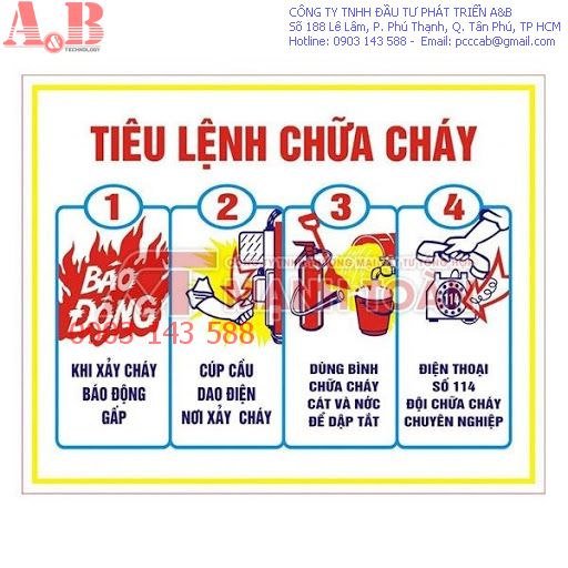 [HCM]BẢNG TIÊU LỆNH PHÒNG CHÁY CHỮA CHÁY