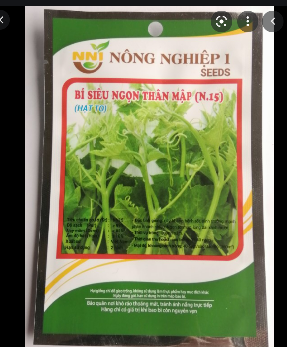 Hạt giống bí siêu ngọn thân mập gói 20 gram