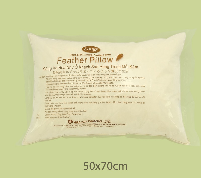GỐI LÔNG NGỖNG - Gối nằm lông vũ Feather
