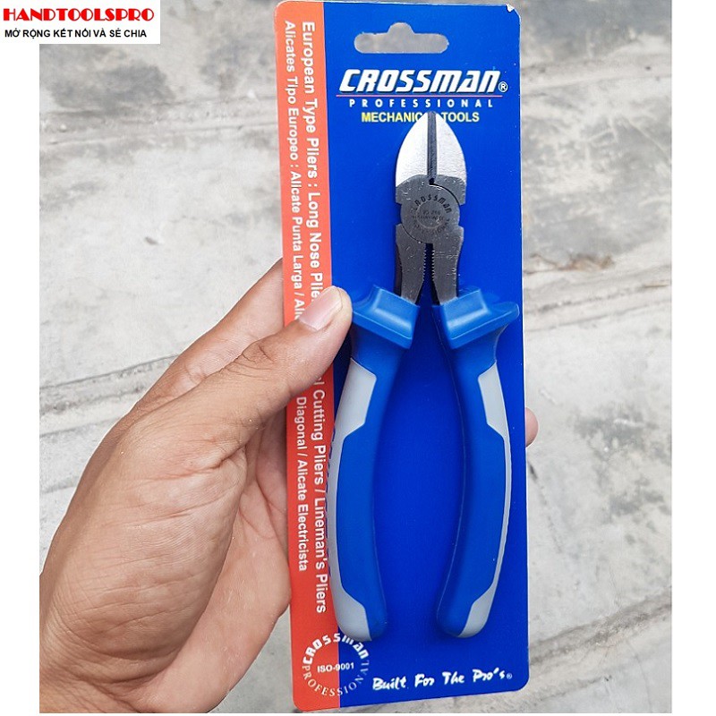 Kìm cắt xanh xám cao cấp siêu bén 6-1/2 inch Crossman 95-216