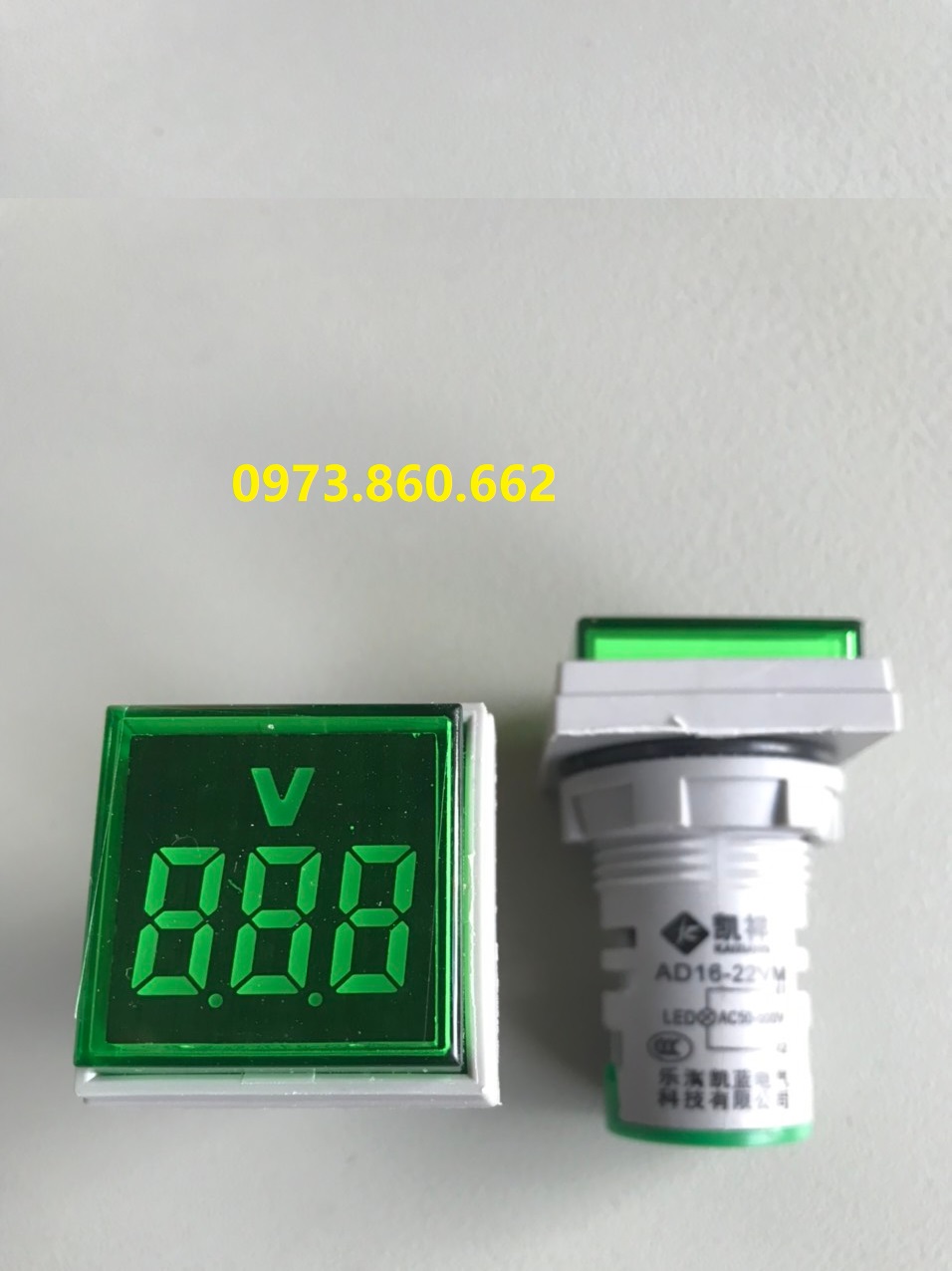 Đèn LED hiển thị vôn phi 22mm 220V