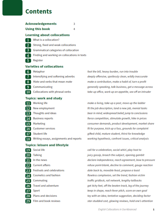 English Collocations in use advanced - Second edition