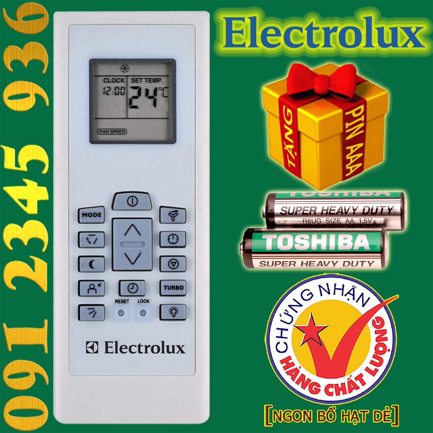 Điều khiển Electrolux [HÀNG ĐẸP] cho điều hòa. (Mẫu số 3)