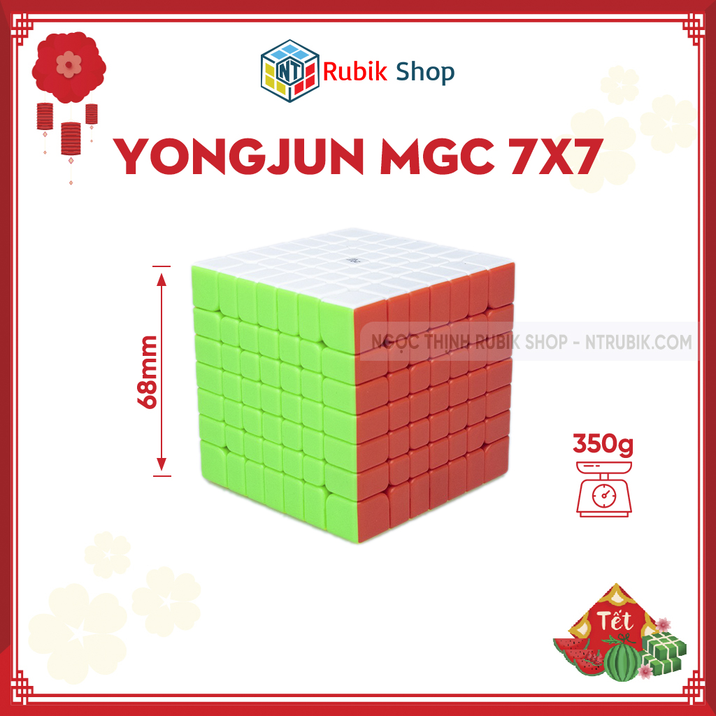 [Siêu phẩm] Rubik 7x7x7 YongJun Flagship MGC 7x7 Stickerless (Có nam châm- Không viền)