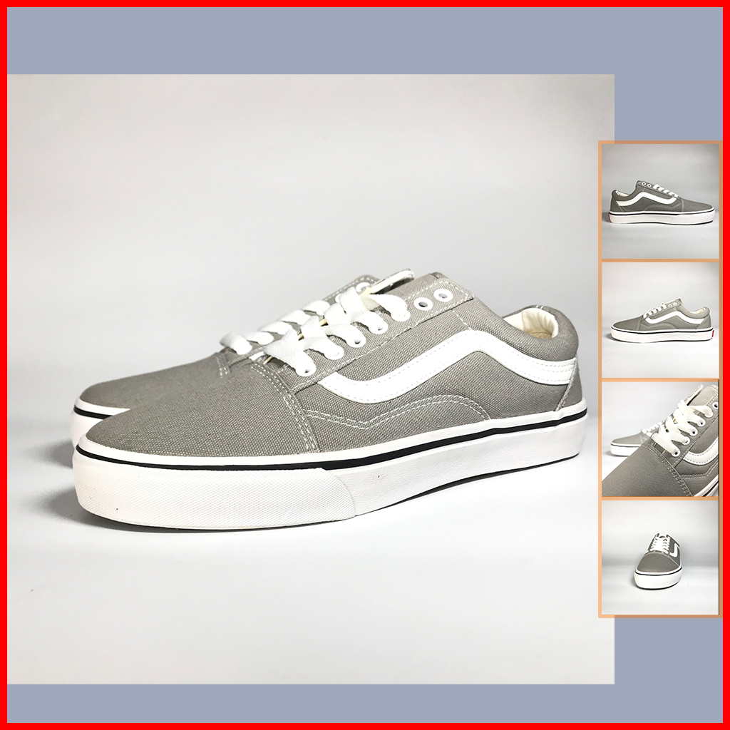 Giày Vans Old Skool Xám Grey Full Box