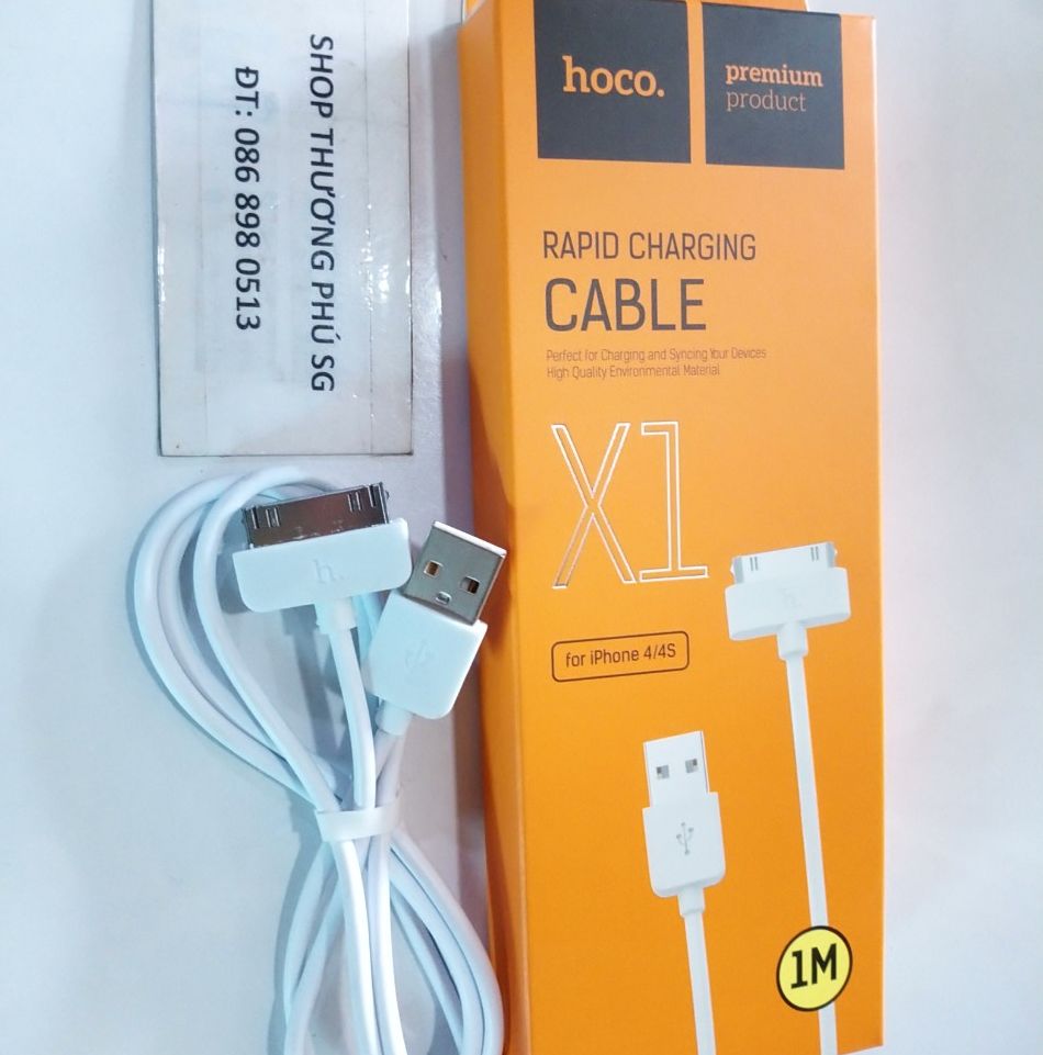 Cáp sạc nhanh HOCO X1 Iphone 4 (IP 4 - 4S)