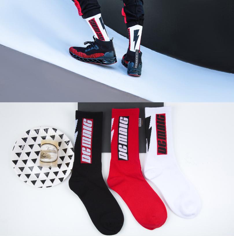 Set 3 đôi Tất OFF White Cao cổ Tia Sét thể thao