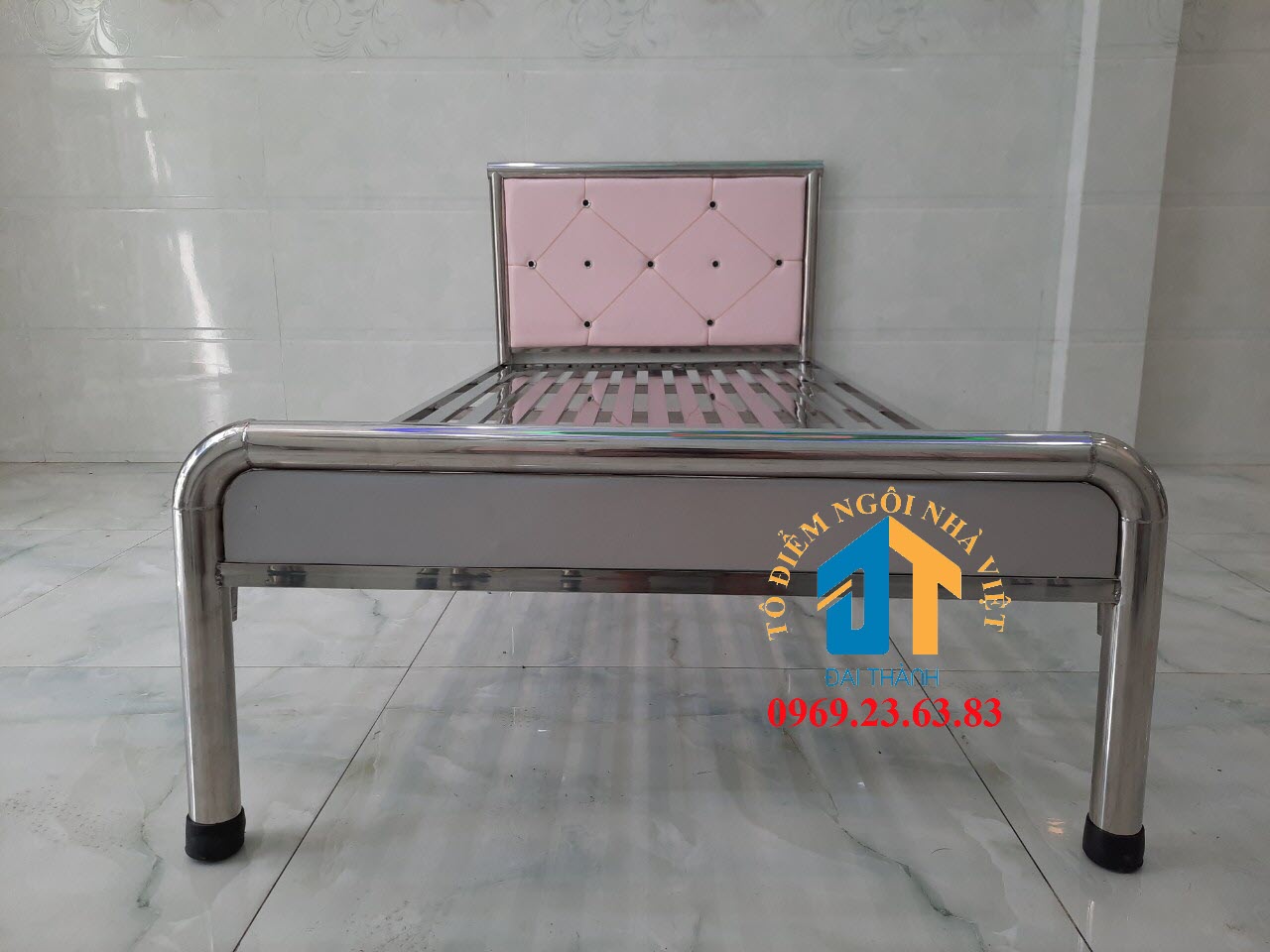 Giường  ngủ inox tròn cao cấp nhiều kích thước từ 1m đến 1m8x2m nhiều mẫu