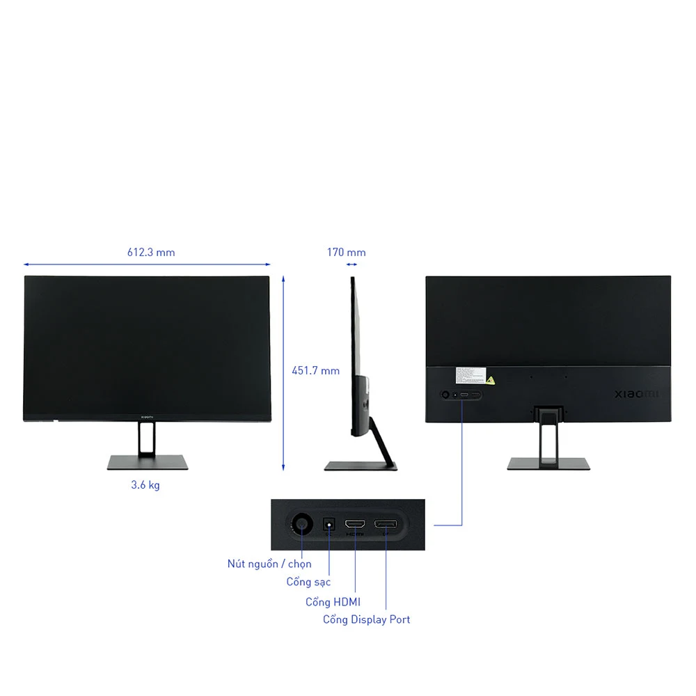Màn Hình Máy Tính Xiaomi A27i 27 Inch Full HD (1920x1080) IPS 100Hz – Viền Mỏng, Gaming/ Làm Việc – Bảo Hành 3 Năm